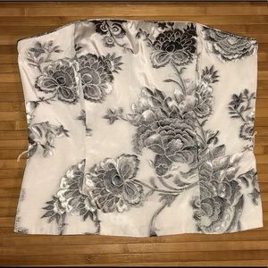 Floral White House Black Market Corset